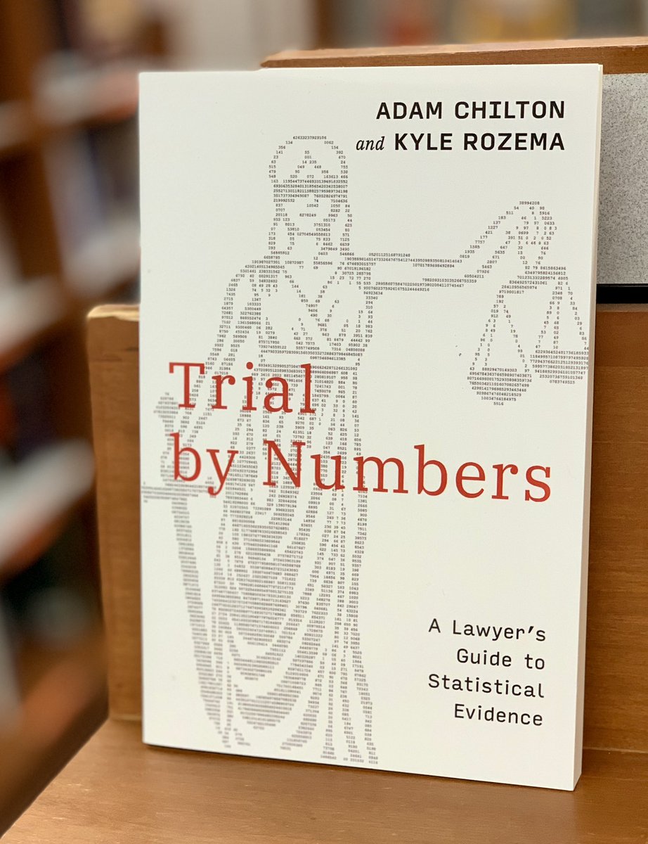 Kevin Cope (@kevinlynncope) on Twitter photo Excited to use <a href="/adamschilton/">Adam Chilton</a> & <a href="/kyle_rozema/">Kyle Rozema</a>’s excellent new book, “Trial by Numbers: A Lawyer’s Guide to Statistical Evidence” for my <a href="/UVALaw/">UVA Law School</a> Empirical Legal Studies course this year with <a href="/MeganTStevenson/">Megan Stevenson</a>! Excited to use <a href="/adamschilton/">Adam Chilton</a> & <a href="/kyle_rozema/">Kyle Rozema</a>’s excellent new book, “Trial by Numbers: A Lawyer’s Guide to Statistical Evidence” for my <a href="/UVALaw/">UVA Law School</a> Empirical Legal Studies course this year with <a href="/MeganTStevenson/">Megan Stevenson</a>!