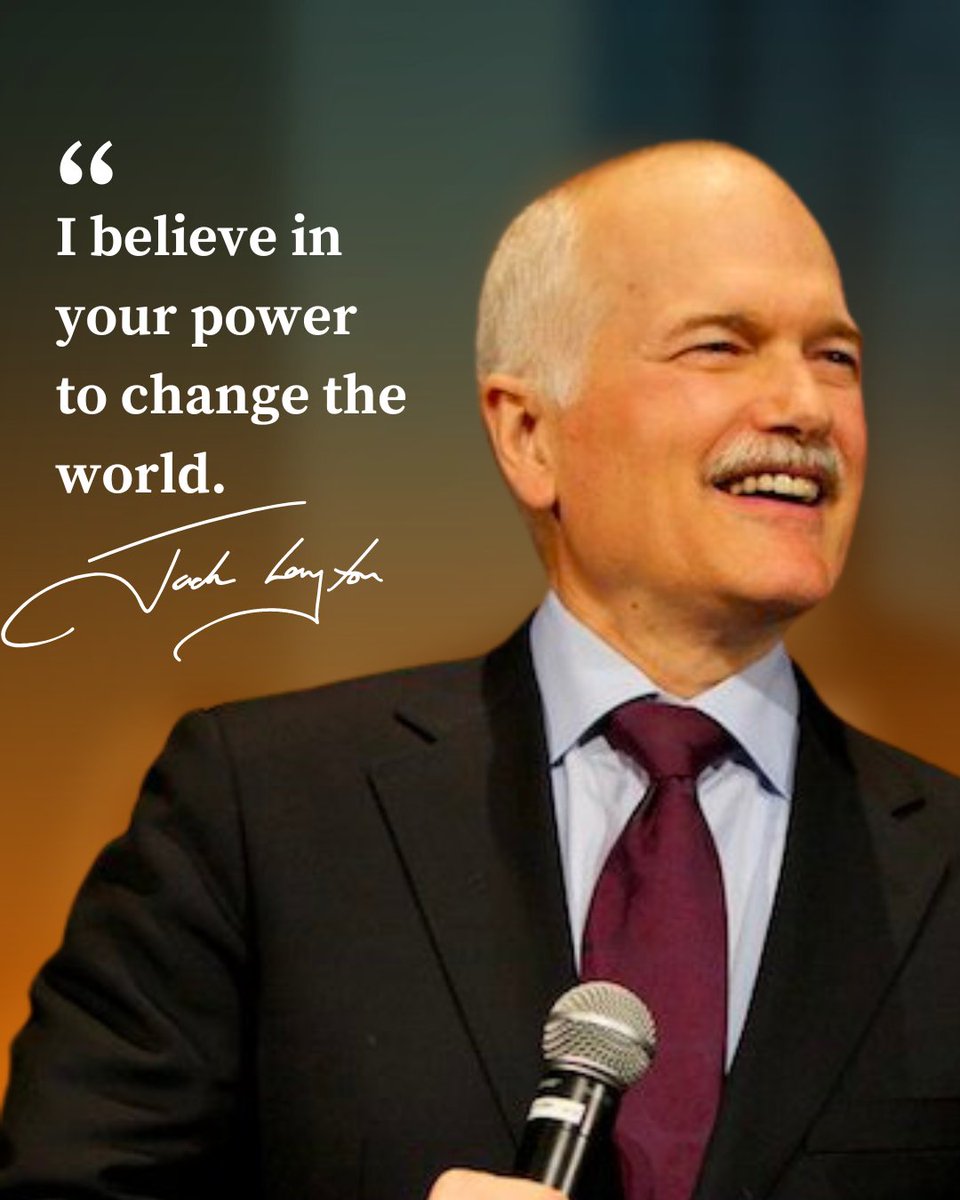 Jack Layton was an inspiration. 🧡

During tough times, he led with love, hope, and optimism. 

It's been 13 years since Jack left us. 

Today, New Democrats continue to follow his legacy as we fight for Canadians.