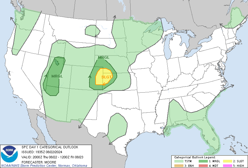 LimWeather's tweet photo. D1 #SPC Convective Outlook #SlightRisk of #Severewx in SW #Nebraska, E #Colorado and NW #Kansas states of W #TornadoAlley esp #Goodland, #LamarCO cities due to a <2% #tornado risk, a 15% #Wind risk and a 5% #hail risk #Wxtwitter #Wxx #COwx #NEwx #KSwx https://t.co/9thrw5RPJ3