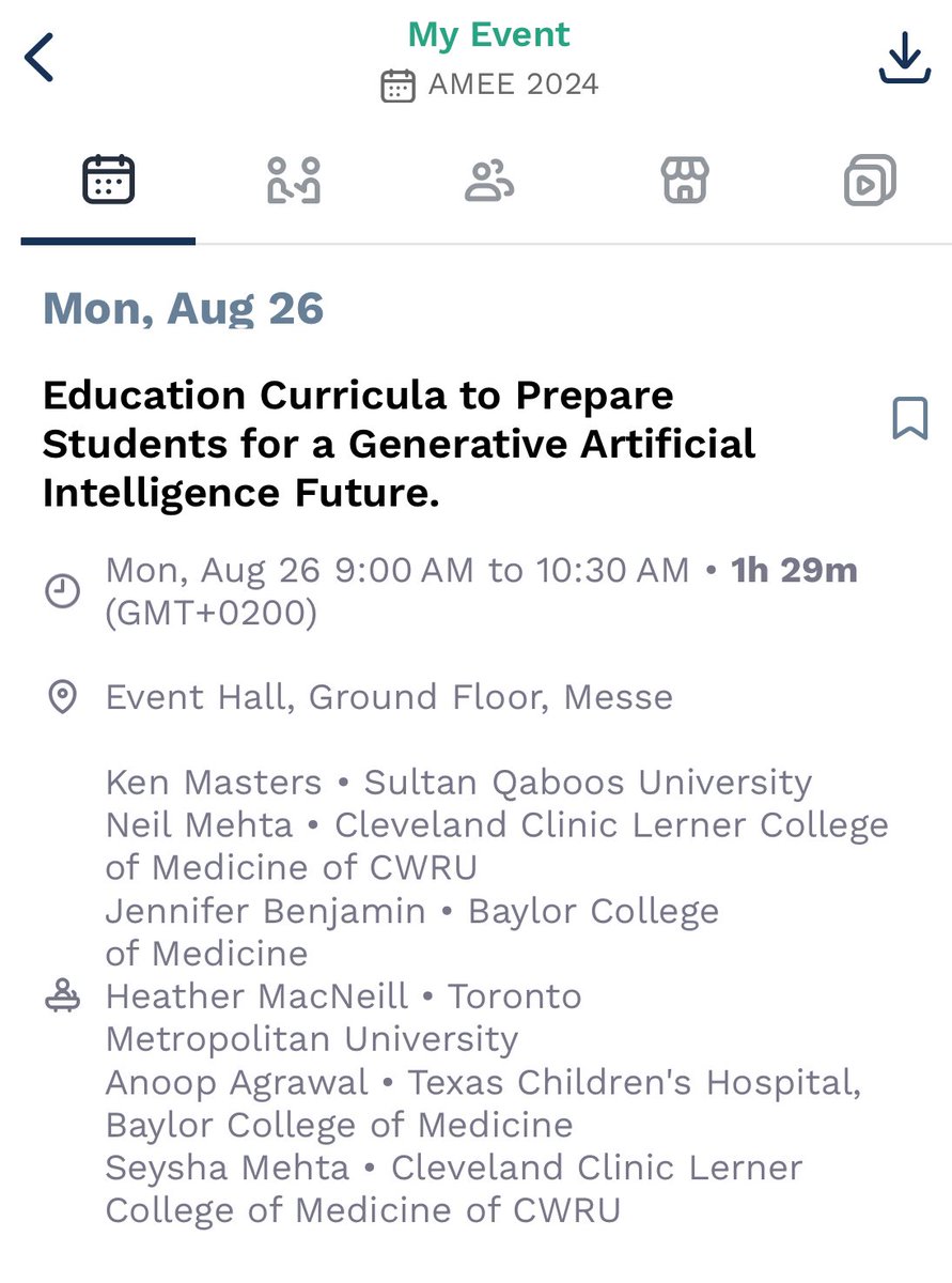 Neil (@neil_mehta) on Twitter photo And we are off to present a symposium at #AMEE2024 “Edu Curriculum to Prepare Students for a #GenAI Future <a href="/SeyshaMehta/">Seysha Mehta</a> <a href="/itmeded/">Ken Masters</a> <a href="/JenBenjaminMD/">Jennifer Benjamin</a> <a href="/iattending/">Anoop Agrawal</a> And we are off to present a symposium at #AMEE2024 “Edu Curriculum to Prepare Students for a #GenAI Future <a href="/SeyshaMehta/">Seysha Mehta</a> <a href="/itmeded/">Ken Masters</a> <a href="/JenBenjaminMD/">Jennifer Benjamin</a> <a href="/iattending/">Anoop Agrawal</a>