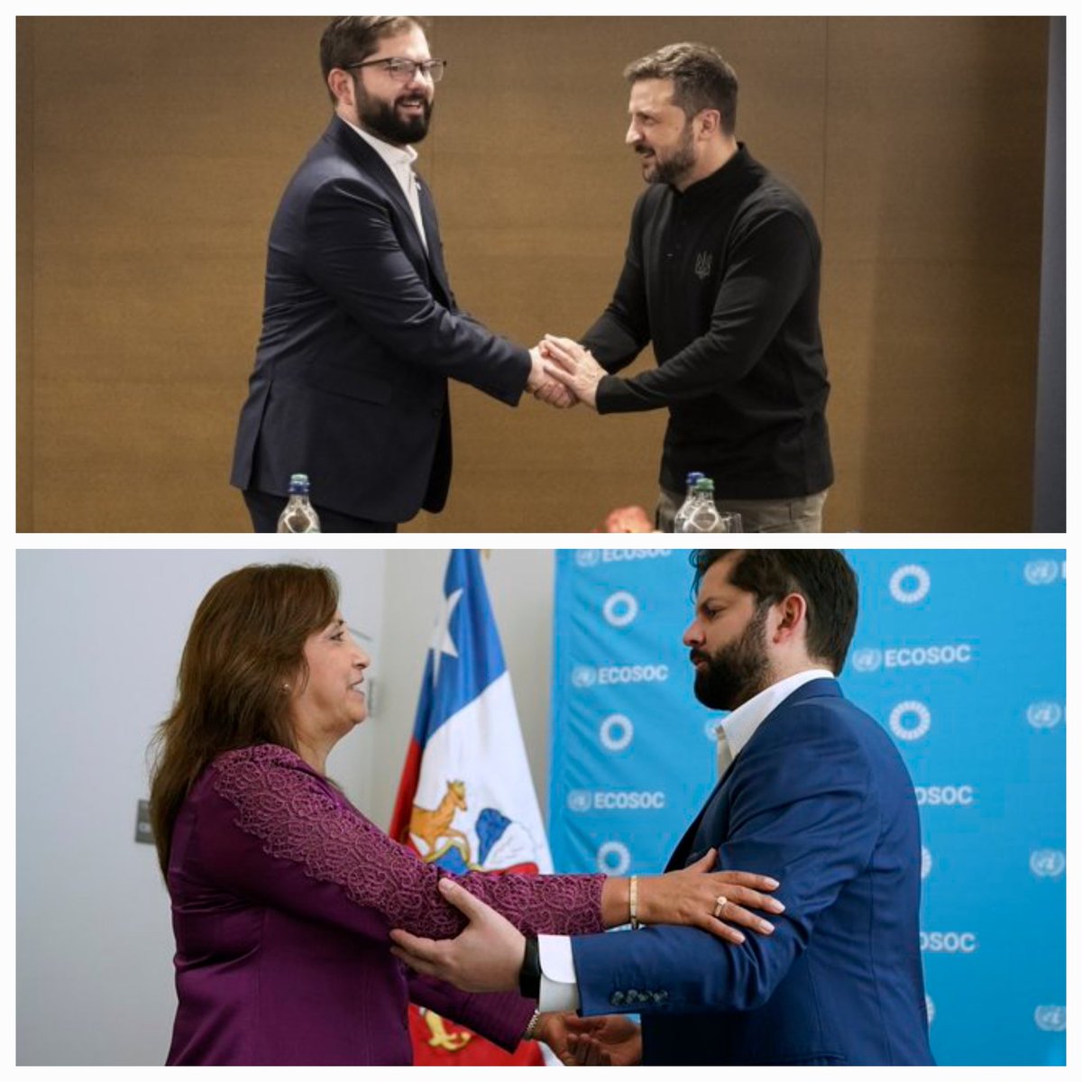 Para Gabriel Bóric, Venezuela es una dictadura porque ganó Nicolás Maduro en las elecciones, en cambio Ucrania y Perú son democracias plenas porque Volodomir Zelesnki prohibió los partidos de oposición y Dina Boluarte llegó al cargo con la muerte de 70 peruanos pero sin votos...