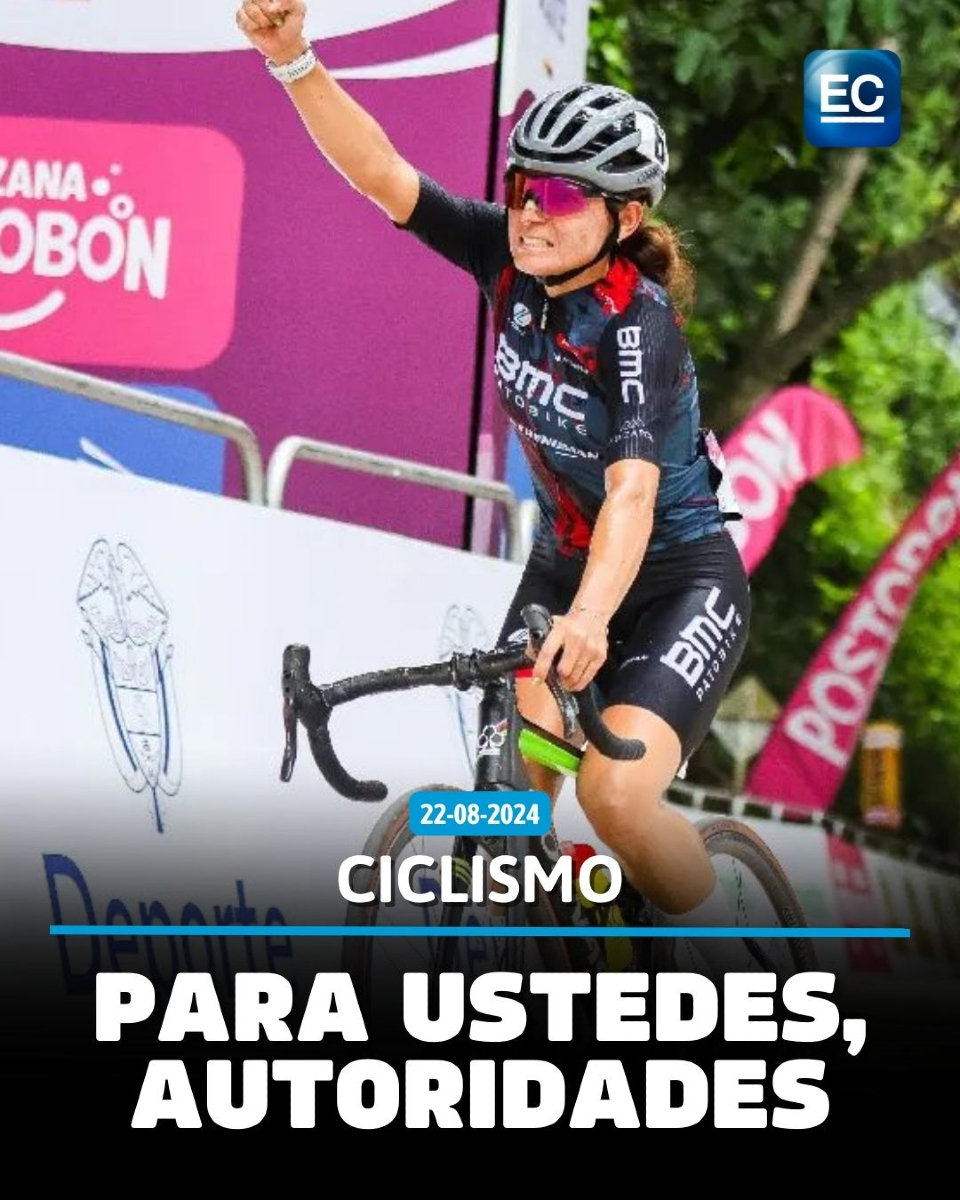 (Videos) Esther Galarza, líder de la Vuelta a Colombia Femenina, renegó del poco apoyo de las autoridades en Ecuador: "nunca me han dado ni una gota de agua" 🚴 i.mtr.cool/ldkxmjjjlc