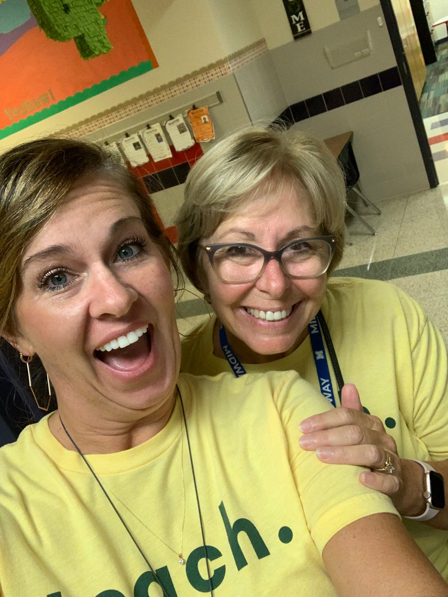 Caught twinning on college day!!! 💚💛