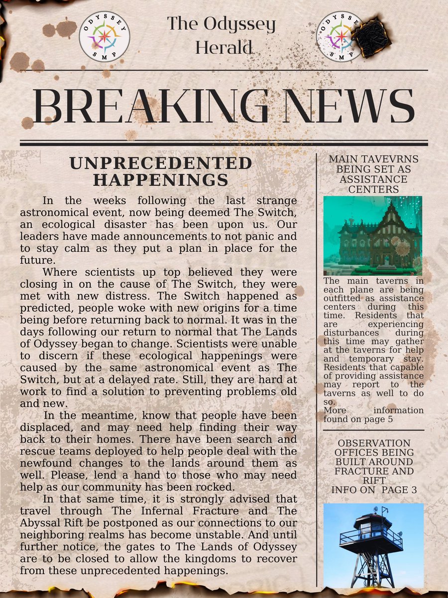SmpOdyssey's tweet photo. Found this buried under some stuff in the back of the old office! That’s done serious stuff they were reporting about 😬
#odysseysmp https://t.co/G97vgh2YU0