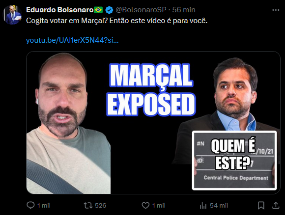 AnarcoFino's tweet photo. A candidatura do Marçal se transformou rapidamente na grande prova de fogo do bolsonarismo, inclusive da sua maior arma, a máquina de desinformação. Se ele "sobreviver" (politicamente falando) a esse processo, vai ficar complicado para o clã Bolsonaro. https://t.co/HA8wmI0Gmj