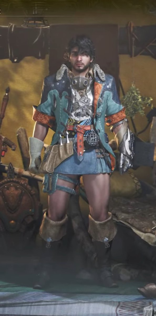 Sydebernz's tweet photo. All the available Male/Female armors on a male hunter in the monster hunter wilds demo 
1/2 https://t.co/JoWTINzR2H