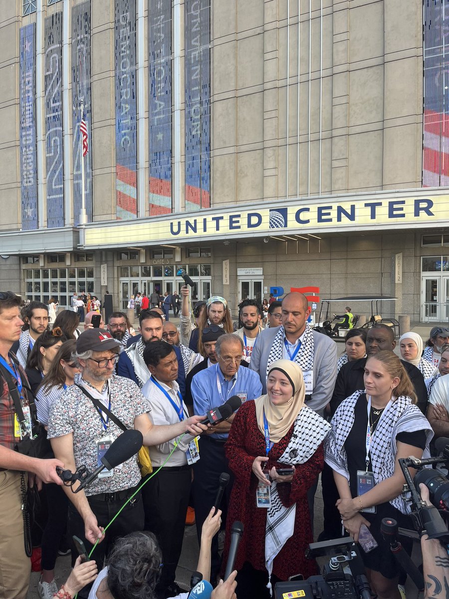 RIGHT NOW: Rep Ruwa Romman delivers her DNC speech from outside the arena
