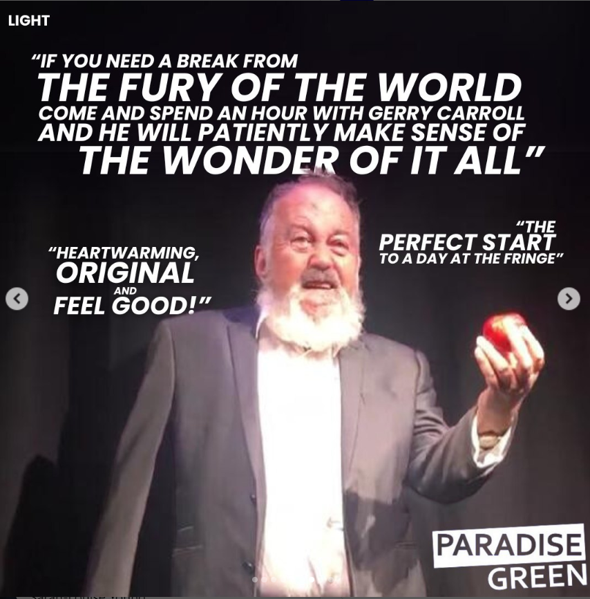 gerryccarroll's tweet photo. My last two shows! Please come and listen to my stories..

#edfringe #unleashyourfringe #paradisefringe #fridayflyer #quickflyer https://t.co/qLUp5bAolf