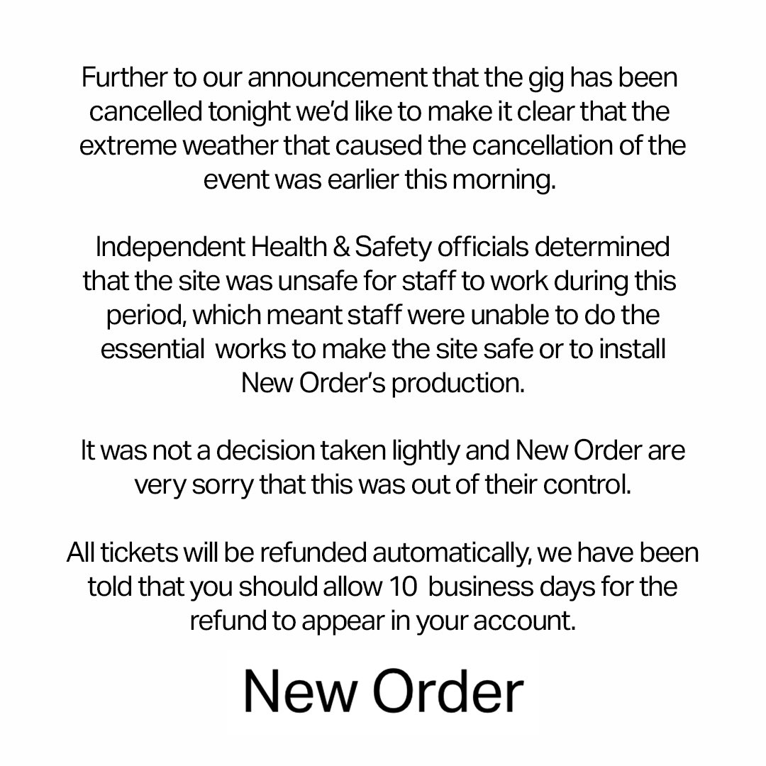 New Order tweet media