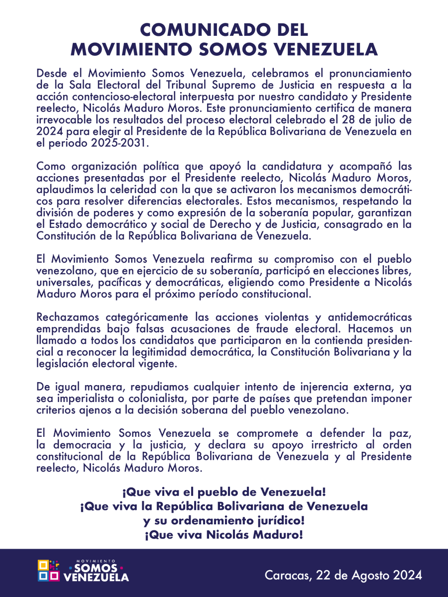 Movimiento Somos Venezuela tweet media