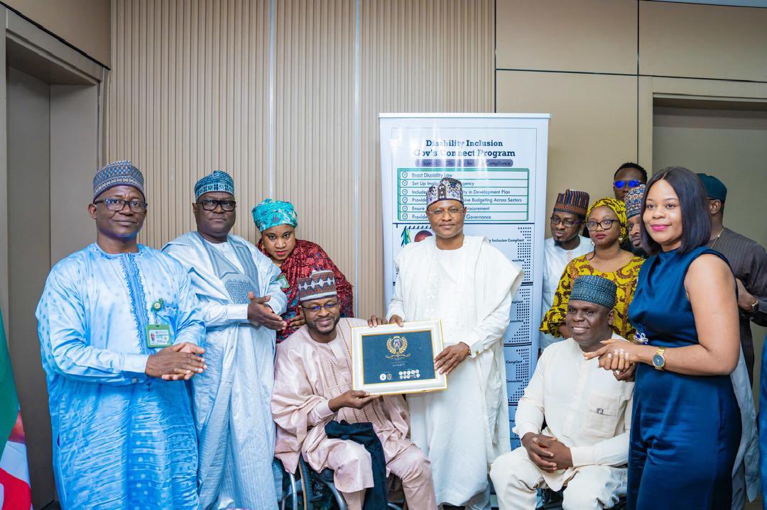 ubasanius's tweet photo. I received in audience the Senior Special Assistant to the President on Disability Matters, Comrade Mohammed Abba Isa and his team. 

The SSA commended the Kaduna State Government for its inclusive and pro-poor policies and sustained commitment to the principles of fairness, justice and equity. Our policies and programmes, he said, have prioritized the interest of persons with disabilities and given hope to the poor, vulnerable and underserved in Kaduna State.

In my response, I assured the SSA and his team of our administration’s commitment to the promotion and protection of the rights of persons with disabilities (PWDs). We shall continue to give them opportunities to thrive and realize their potentials to the fullest. The team presented me with the “Disability Inclusion Compliant Governor” award.