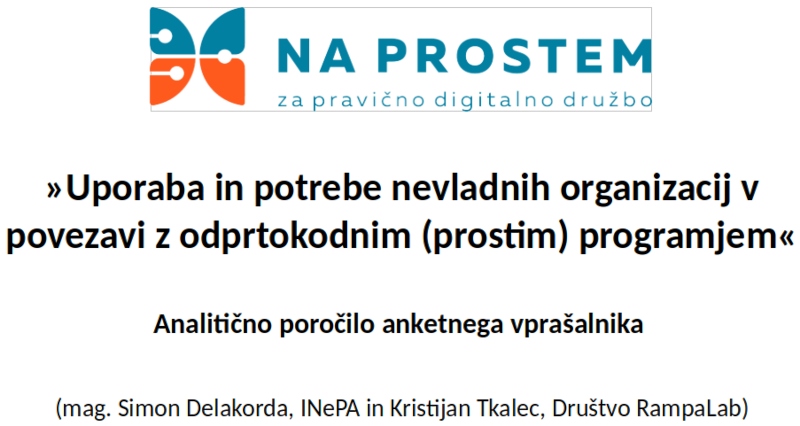 SimonDelakorda's tweet photo. Rezultati kažejo, da se #nevladneorg zavedajo prednosti odprtokodne (proste) programske opreme, vendar pa jo pri svojem delu uporabljajo v manjši meri. Kateri so pogoji za začetek uporabe #FOSS programa oz. storitve? Več: https://t.co/WW02ZpNwkr. #prostoprogramje #odprtakoda https://t.co/mpPSbghL7b
