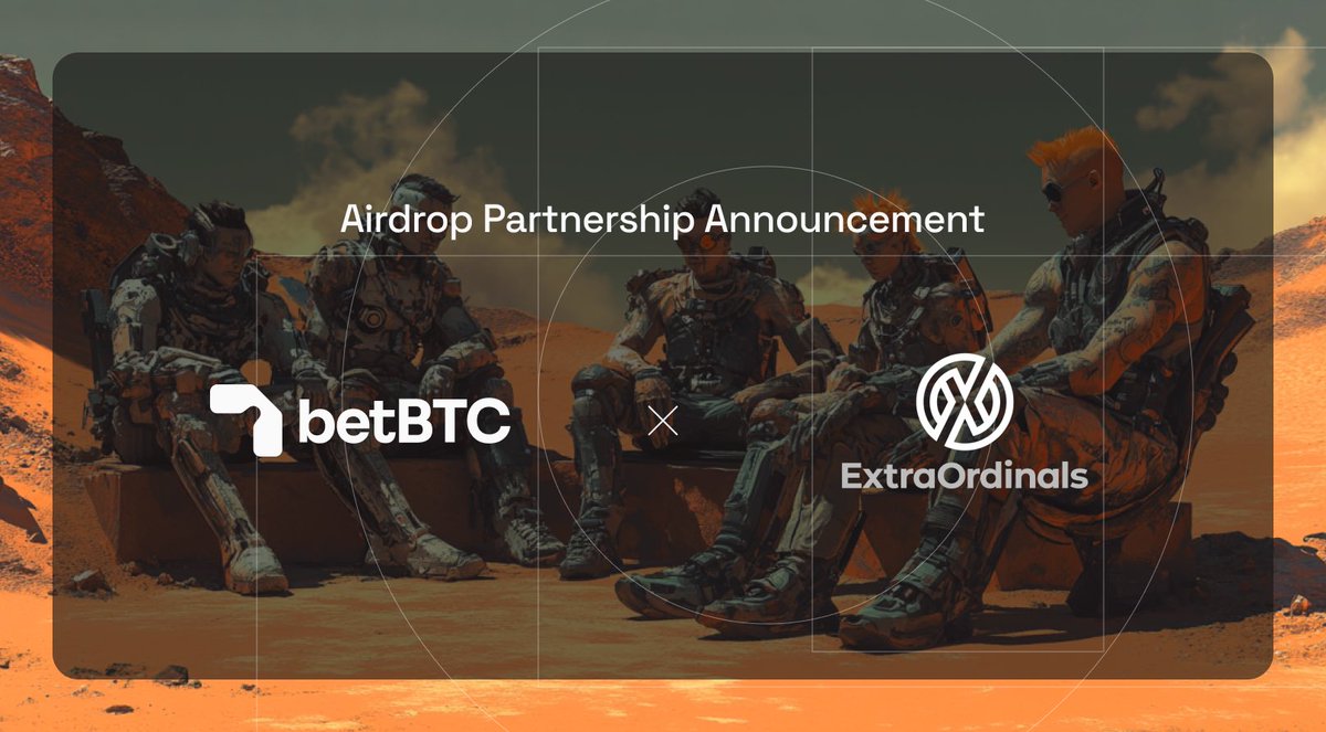 Betbtc (@betbtcwin) on Twitter photo Announcement: Airdrop Partner 10
Joining forces with the OG and sub-50K Ordinal community <a href="/ExtraordinalBTC/">ExtraOrdinals</a> for this airdrop.
One of the greatest alpha ordinals communities on Bitcoin.
The future is unchained. โ๏ธ๐ฅ ๐ค Announcement: Airdrop Partner 10
Joining forces with the OG and sub-50K Ordinal community <a href="/ExtraordinalBTC/">ExtraOrdinals</a> for this airdrop.
One of the greatest alpha ordinals communities on Bitcoin.
The future is unchained. โ๏ธ๐ฅ ๐ค