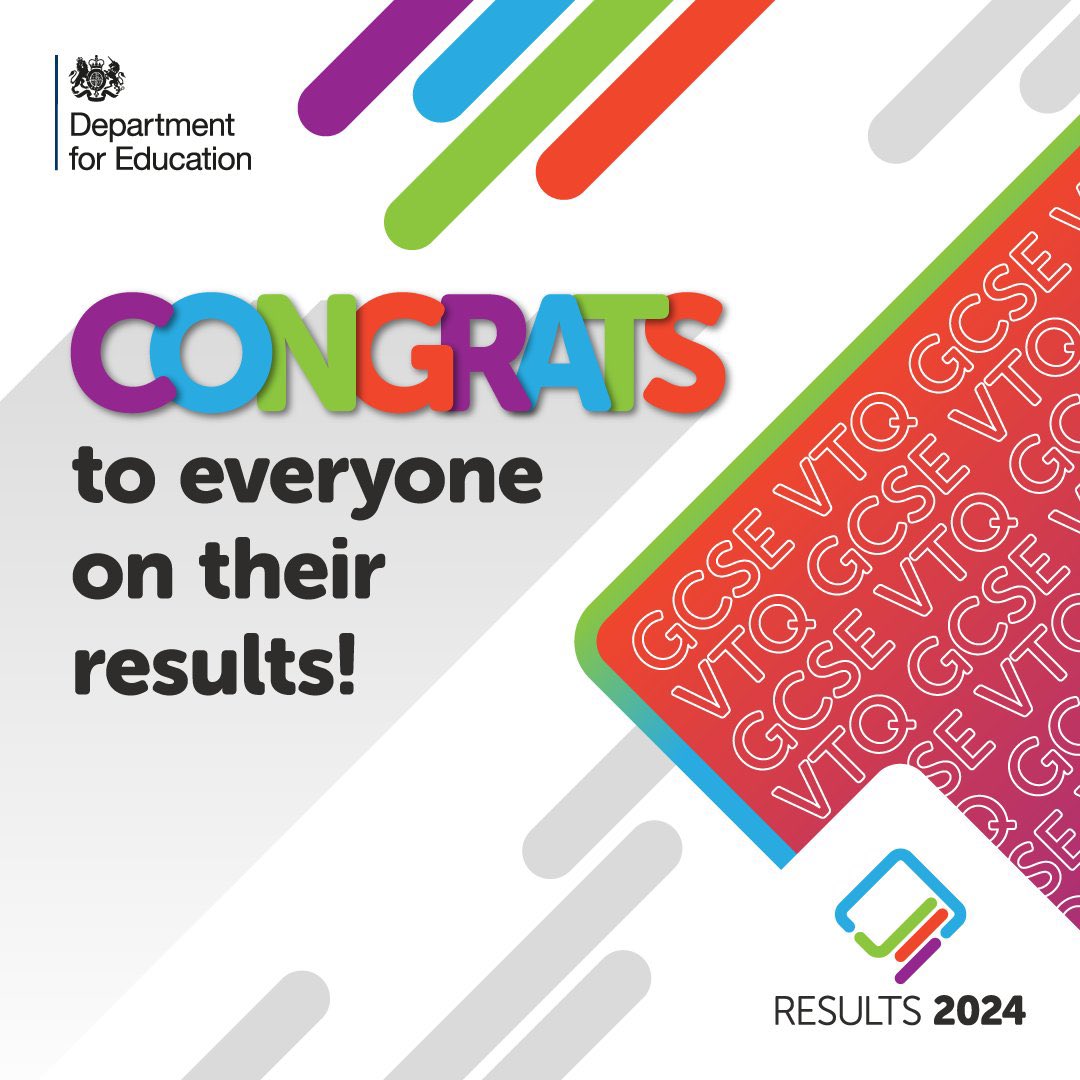 Congratulations to those that have received their GCSE results today.
Image credit: <a href="/educationgovuk/">Department for Education</a> [1]