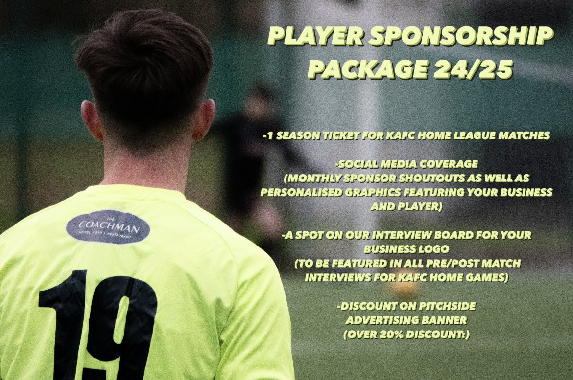 🚨PLAYER SPONSORSHIP!🚨

We still have four players available for sponsorship this season!

The cost of sponsoring any of the players listed below, is £150! 

For more information please get in touch via DMs or contact manager Bailey Hanlon at: 07751 121165

We look forward to