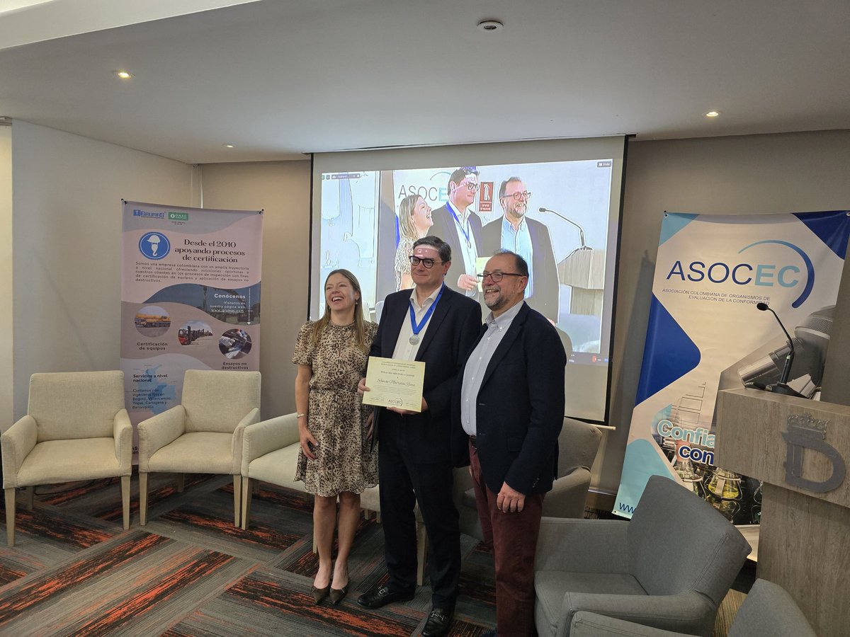 Ramón H Ortiz (@1964rhortiz) on Twitter photo Felicitaciones a Ramón Madriñan por trabajar y servir por el sistema nacional de #Calidad de Colombia muy merecido el reconocimiento dado por <a href="/ASOCEC1/">ASOCEC</a>
Ha dejado huella.
<a href="/ONAC_COLOMBIA/">ONAC COLOMBIA</a> <a href="/INMdeColombia/">Instituto Nacional de Metrología - INM de Colombia</a> <a href="/IAAC_Official/">IAAC Official</a> Felicitaciones a Ramón Madriñan por trabajar y servir por el sistema nacional de #Calidad de Colombia muy merecido el reconocimiento dado por <a href="/ASOCEC1/">ASOCEC</a>
Ha dejado huella.
<a href="/ONAC_COLOMBIA/">ONAC COLOMBIA</a> <a href="/INMdeColombia/">Instituto Nacional de Metrología - INM de Colombia</a> <a href="/IAAC_Official/">IAAC Official</a>