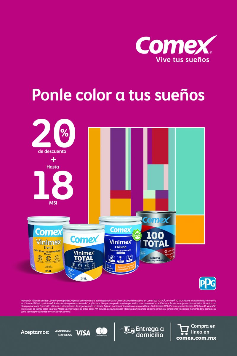 LaVozdelSurJal's tweet photo. #Promoción 🔥 Aprovecha las #Ofertas que #Comex tiene para ti, 20 por ciento de #Descuanto más 18 meses #SinIntereses! 🤩 https://t.co/YgRVoYPR2t