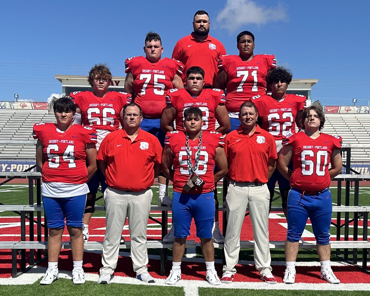 Brent Swanson (@coachb_swanson) on Twitter photo Your 2024 Fighting Gregory-Portland Wildcats Offensive Line. Year 2! #EAT #OLine <a href="/GPWildcatsFB/">Gregory-Portland Fighting Wildcat Football</a> Your 2024 Fighting Gregory-Portland Wildcats Offensive Line. Year 2! #EAT #OLine <a href="/GPWildcatsFB/">Gregory-Portland Fighting Wildcat Football</a>