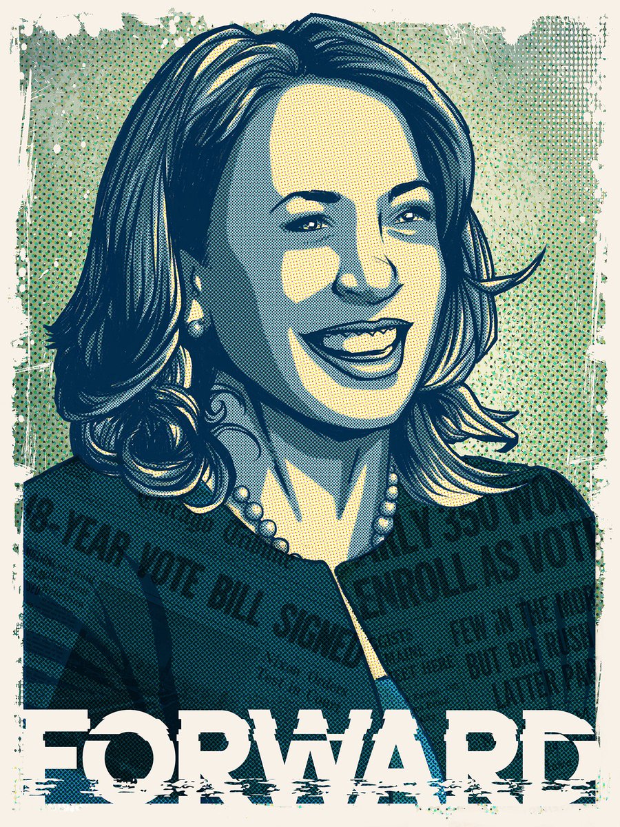 FullyArtomatic's tweet photo. Was kind of disappointed at the Shepard Fairey Kamala Harris poster. So here's something I came up with. https://t.co/AUlMIhlKdV