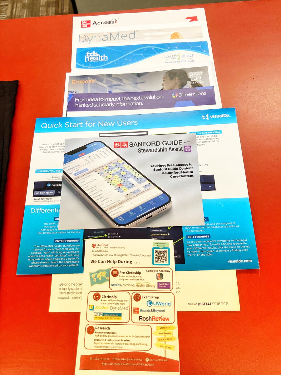 LaneLibStanford's tweet image. 🌟 Calling all new MD/PA students! Come get your free swag bags filled with fun goodies! Visit our booth at today&apos;s New Student Resource Fair from 4-5:30 PM at Li Ka Shing Center in Berg Hall. 🌟 #swagbags #libraryswag #stanfordmedicine