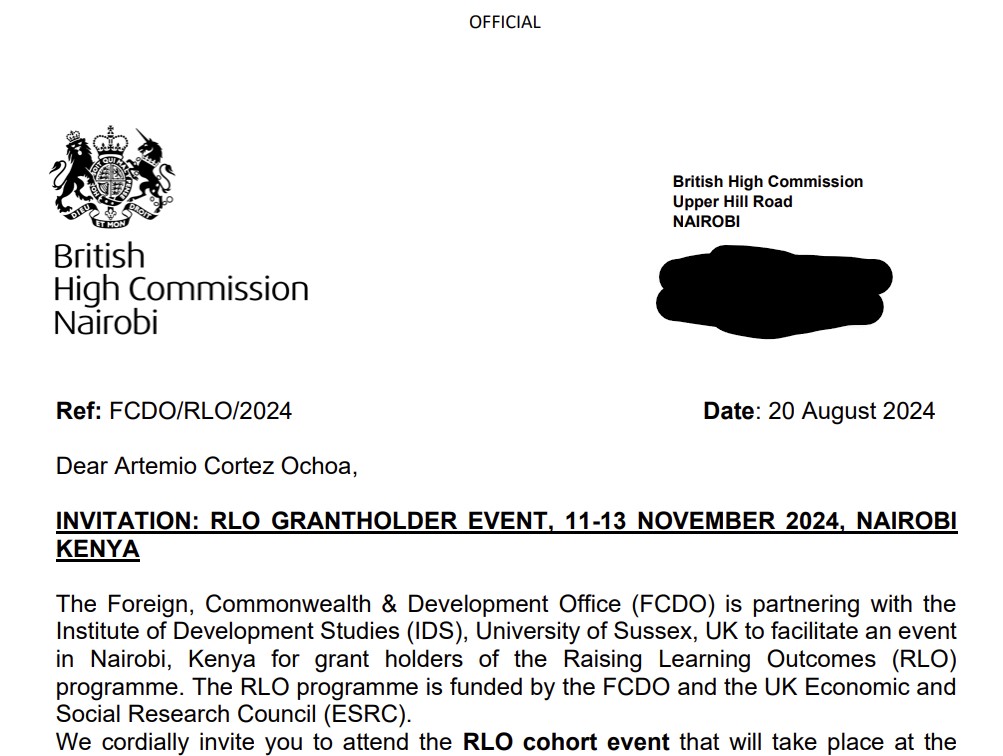 Artemio Cortez (@artemiocortez_) on Twitter photo It is a great honour to be considered for this very important event, and I hope everything works well for me to attend. <a href="/ESRC/">Economic and Social Research Council</a>, #RLO #FCDO. <a href="/SOEBristol/">School of Education | University of Bristol</a>, <a href="/EducationBATH/">Department of Education at Bath</a> . It is a great honour to be considered for this very important event, and I hope everything works well for me to attend. <a href="/ESRC/">Economic and Social Research Council</a>, #RLO #FCDO. <a href="/SOEBristol/">School of Education | University of Bristol</a>, <a href="/EducationBATH/">Department of Education at Bath</a> .