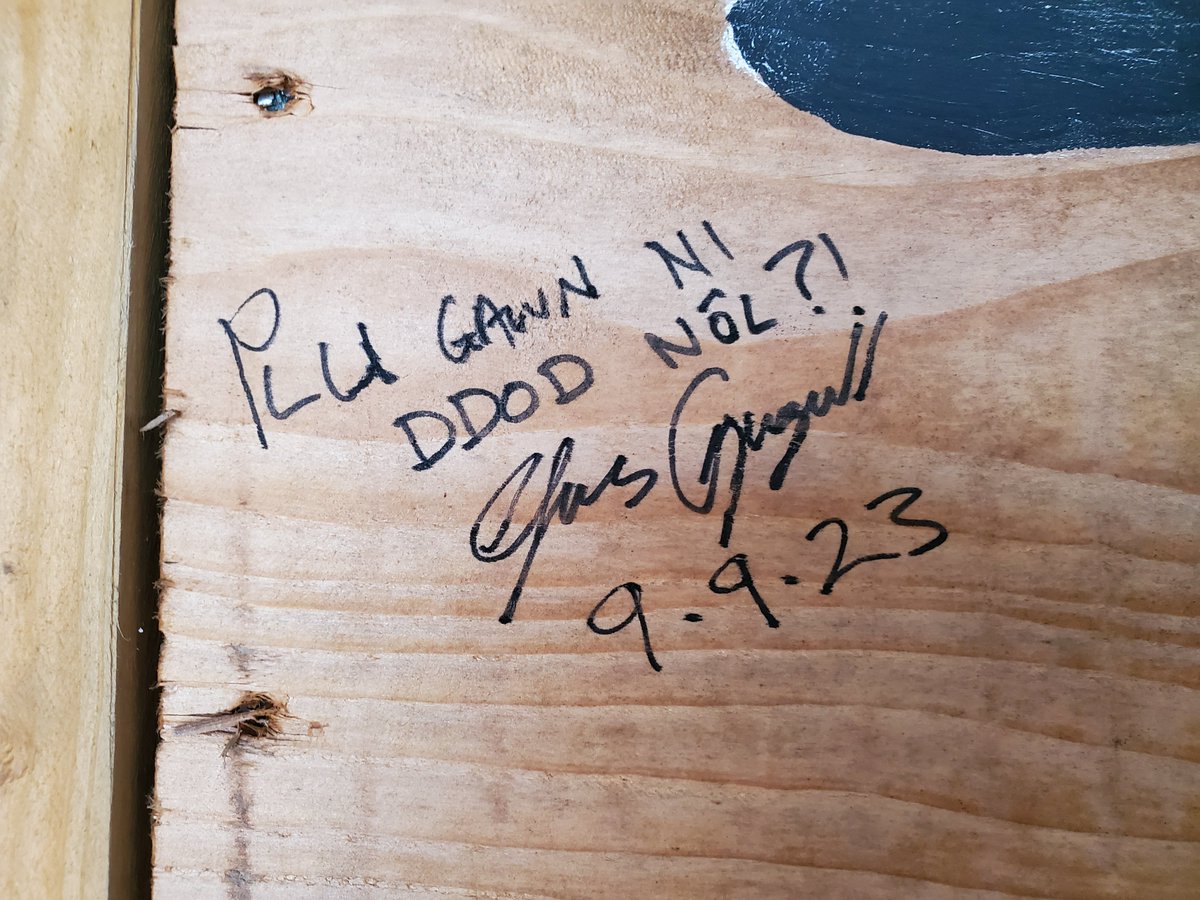 "GAWN NI DDOD NÔL?!" oedd neges Yws Gwynedd ar wal y llwyfan, ar ôl eu gig gwych y llynedd.

Iawn ta, amdani! 🙌🎸🍻

<a href="/ywsgwynedd/">Ywain Gwynedd</a> a SEREN
Nos Sadwrn, Medi 14, 7pm
£10 y tocyn, ar gael yn y Plu neu arlein: tickettailor.com/events/tafarny…

Dewch yn llu!