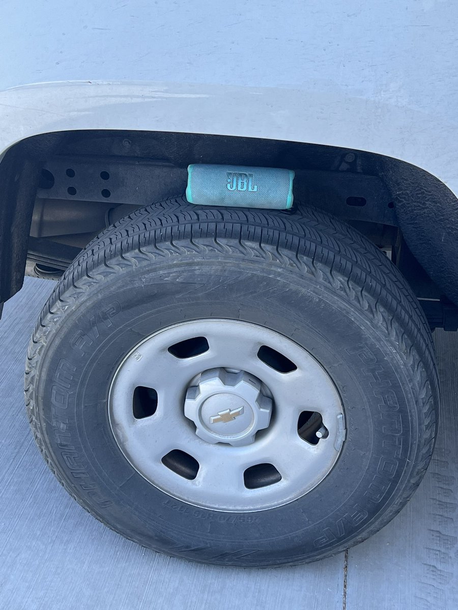 Boss isn’t here you know what that means. Speaker on the tire