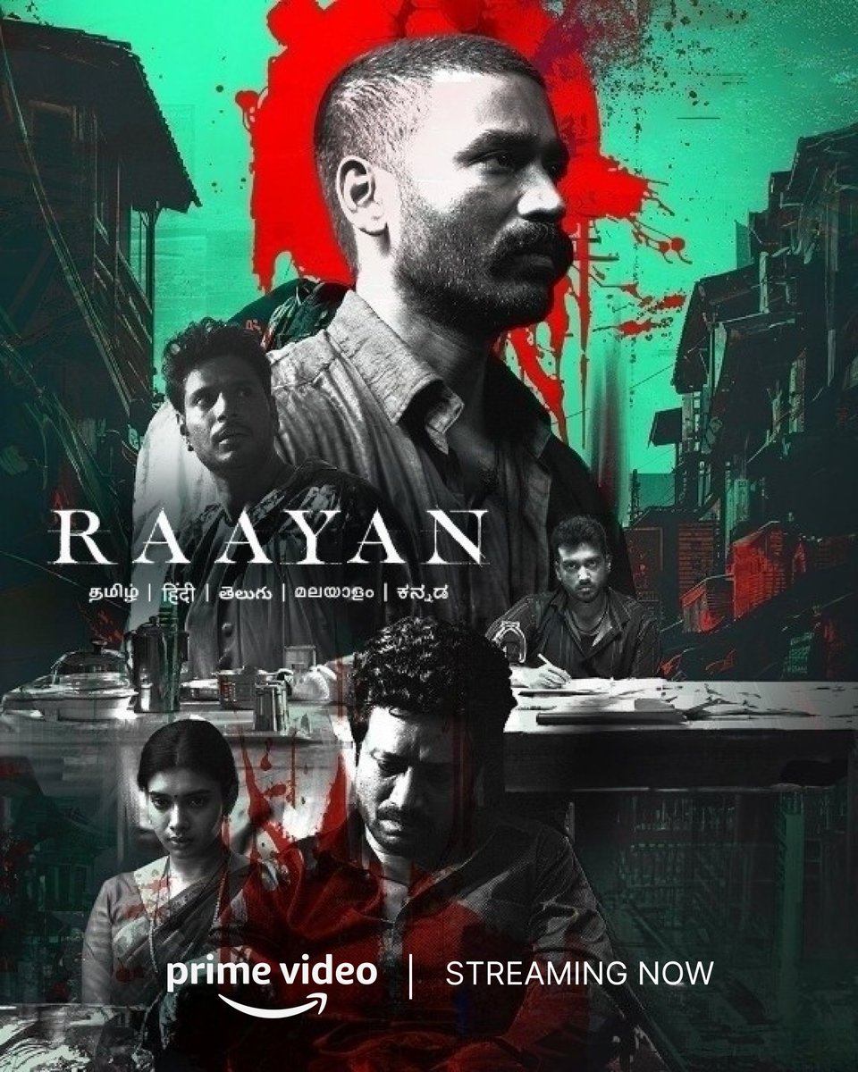 MyMovieReview1's tweet photo. #Raayan is now streaming on Amazon Prime.

Tam. Tel. Kan. Mal. Hin. https://t.co/pAqIc2Bc4Z