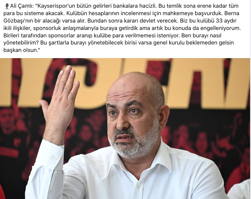 AliBudakx's tweet photo. Kayserispor 2017'deki Gaziantepspor'u yaşıyor... Başkan Ali Çamlı kral çıplak demiş... https://t.co/hDfIRa81Lu