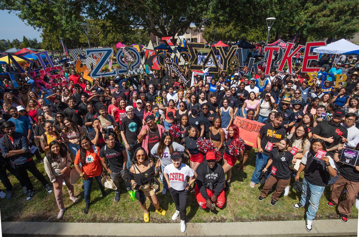 Al Fresco is such an exciting day on campus. Our group photo last year was so fun. Do you think we can fit even more people this time? Come on out next week and show me your spirit!  

#csueb #alFresco2024