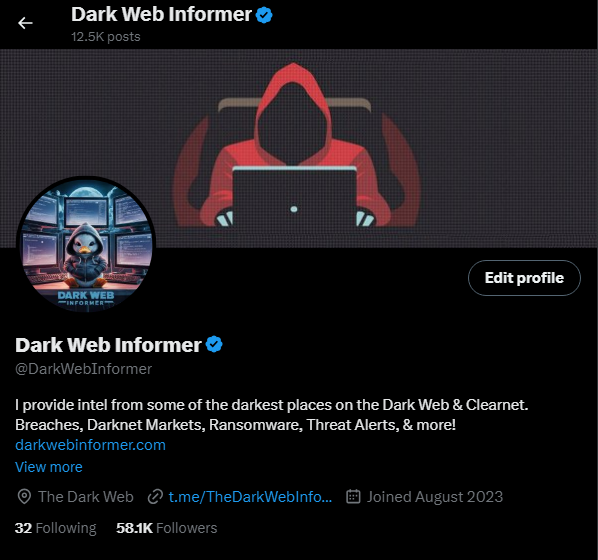 Dark Web Informer tweet media