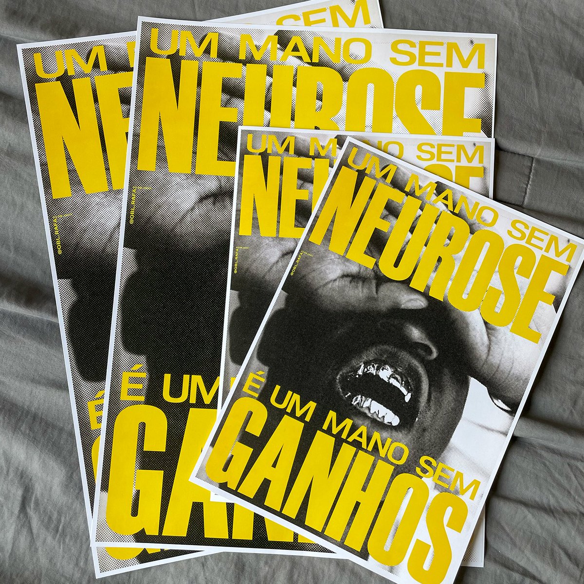 rafaeloblasser's tweet photo. Um mano sem neurose é um mano sem ganhos.

- Cartaz autoral (copia não, comédia) https://t.co/LigtA55EfJ