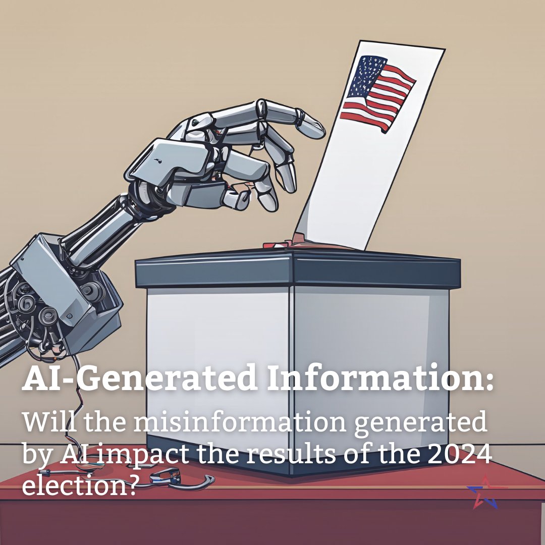 Don't forget to check out our new article, where Henry Farid and Chris McIsaac discuss the likelihood of AI-generated misinformation impacting the results of the 2024 presidential election. Click this link to learn more: dividedwefall.org/ai-generated-m…

#ai #misinformation #fakenews #us