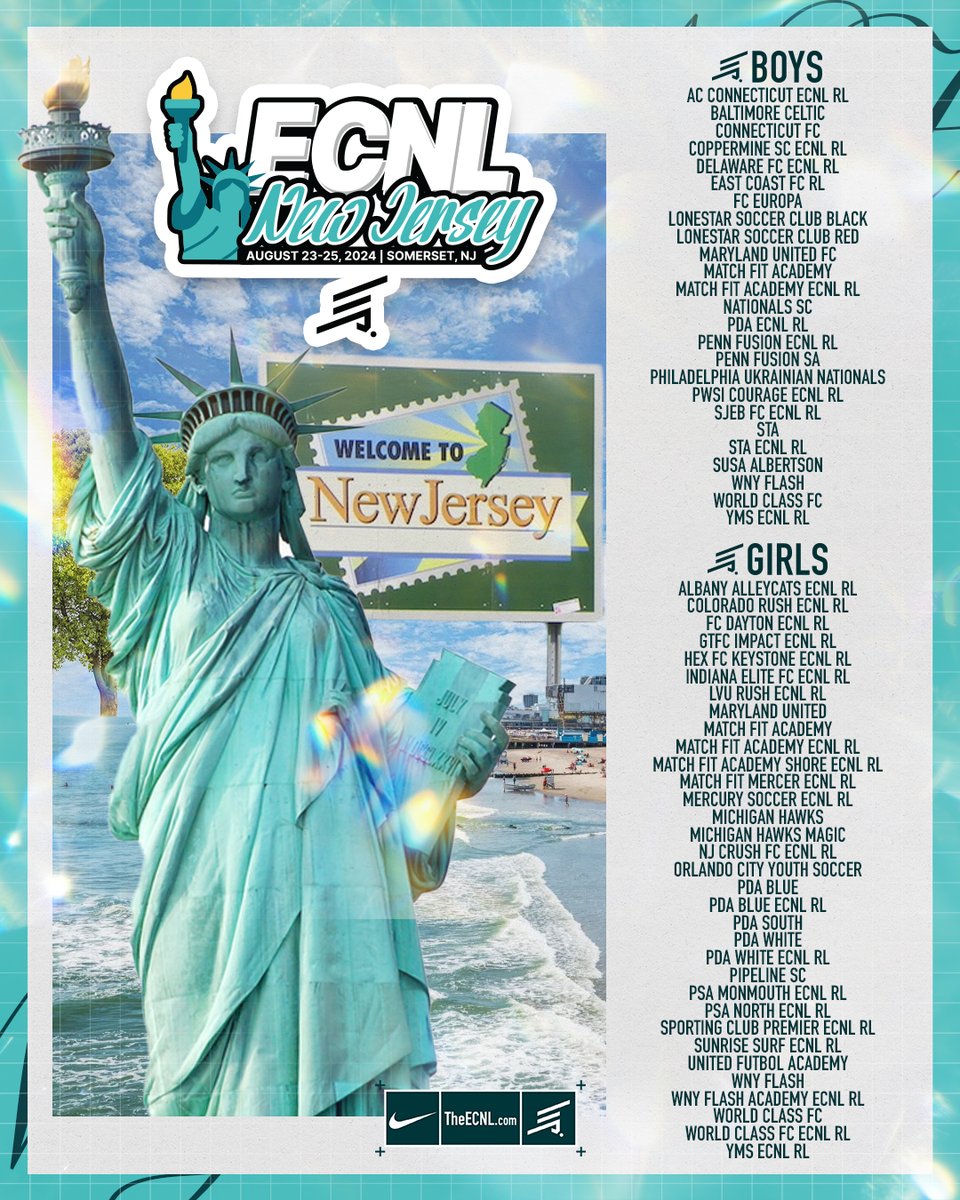 Launching the 2024-25 season with this lineup! See you in New Jersey 👊 #ECNLNJ
