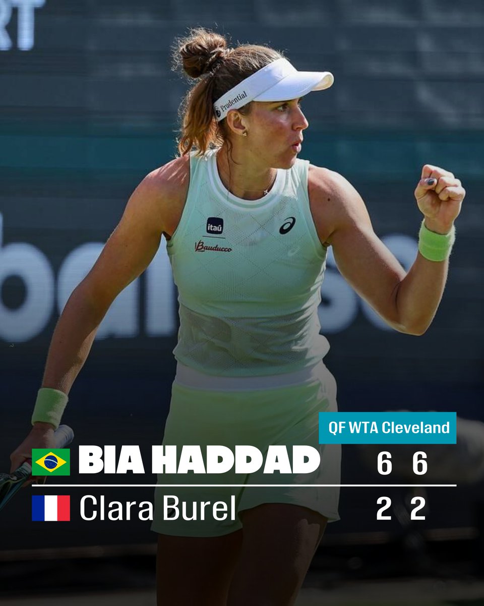 AlemTenis's tweet photo. 🇧🇷BIA HADDAD AVANÇA ÀS SEMIS NO WTA 250 DE CLEVELAND! https://t.co/CjU4RSr2XH