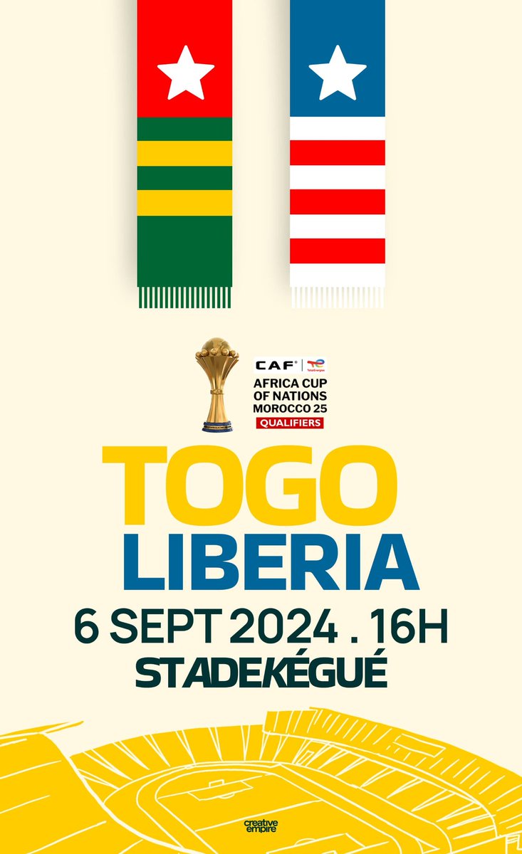 Prochain match des Éperviers: 06 Septembre 2024
<a href="/FtfTogolaise/">FTF-Fédération Togolaise de Football</a>
