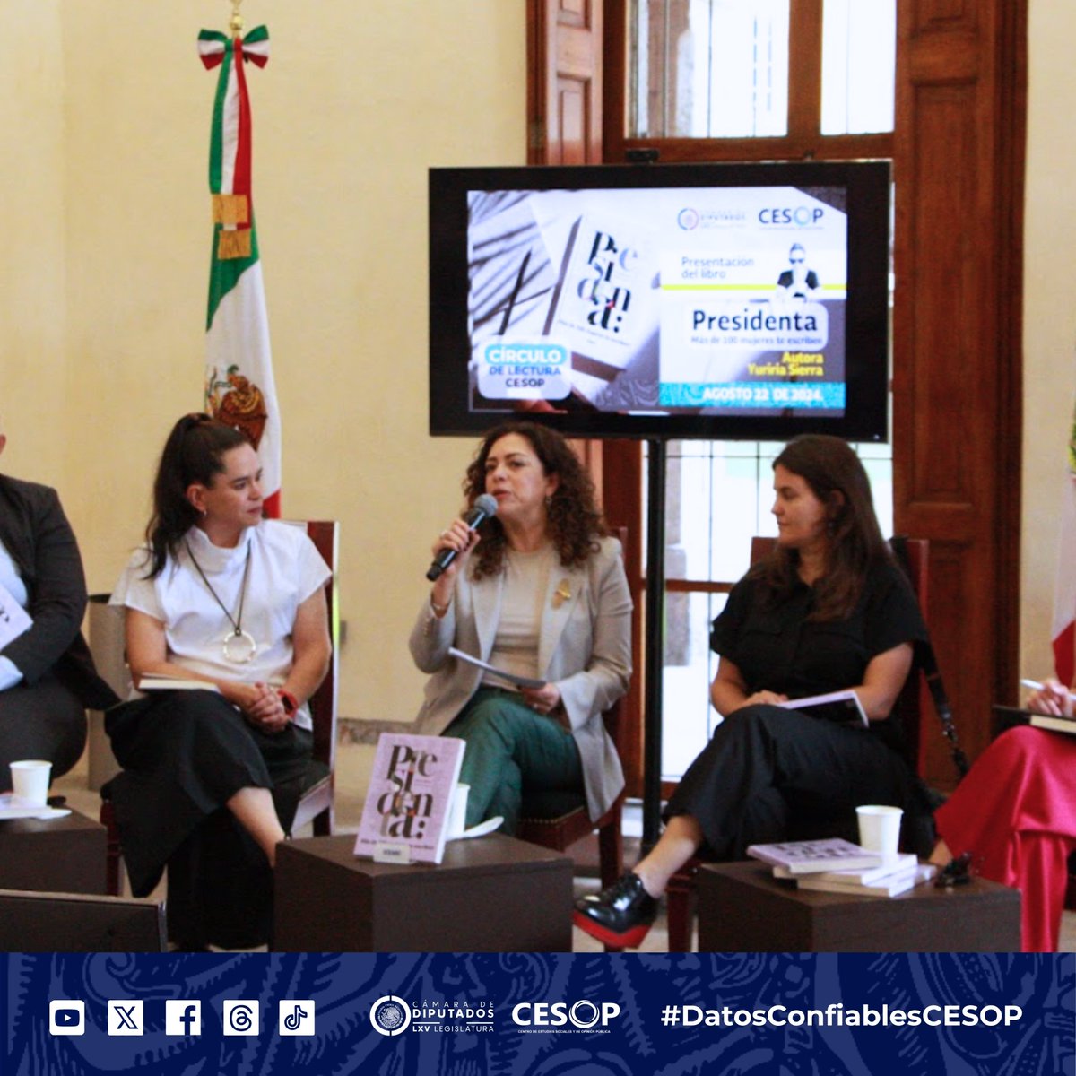 Compartimos contigo algunas fotografías de la 2a Edición del Círculo de Lectura CESOP "Presidenta: más de 100 mujeres te escriben" 📖👩

Queremos dar un especial agradecimiento a Yuriria Sierra por permitirnos presentar este increíble libro.

#DatosConfiablesCESOP