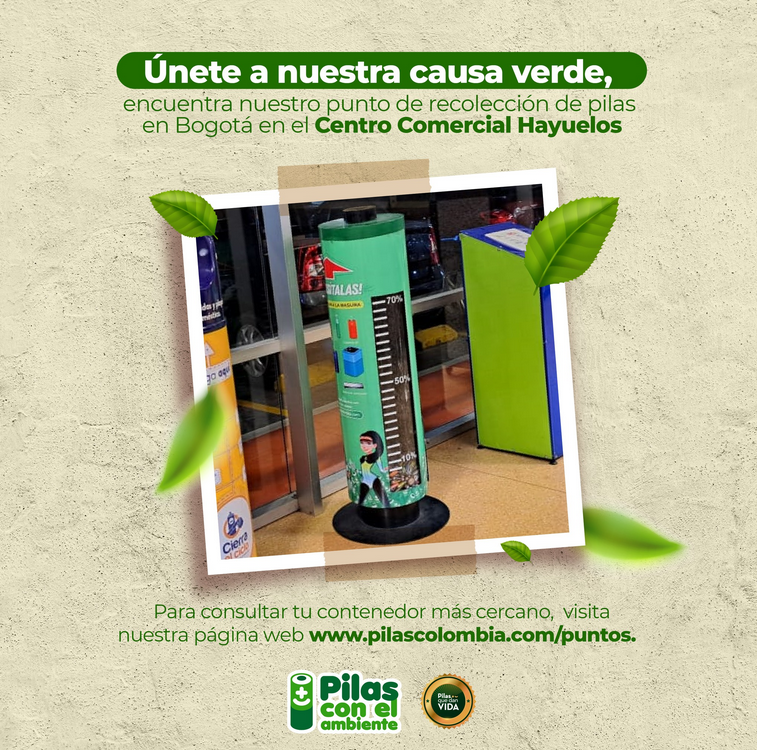 Encuentra fácilmente nuestros puntos de recolección de pilas en nuestra página web pilascolombia.com/puntos📍🌍
#PilasConElAmbiente #FundaciónSanar #ReciclaPilas #CuidemosElPlaneta #TipsVerdes #ConcienciaAmbiental <a href="/Hayueloscc/">Hayuelos C.C</a>