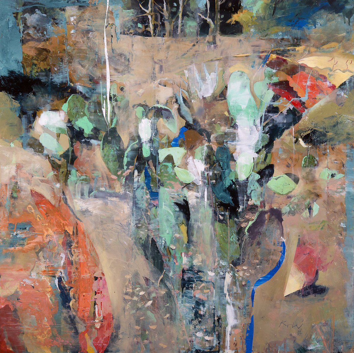 Detail of my painting HIKE THRU BAILEY CANYON on the cover of the newest issue of EVOKATION published by Evoke Contemporary followed by the painting in full. 🌵 @EVOKABLE 

Oil on claybord, 36 x 36 in., 91 x 91 cm.