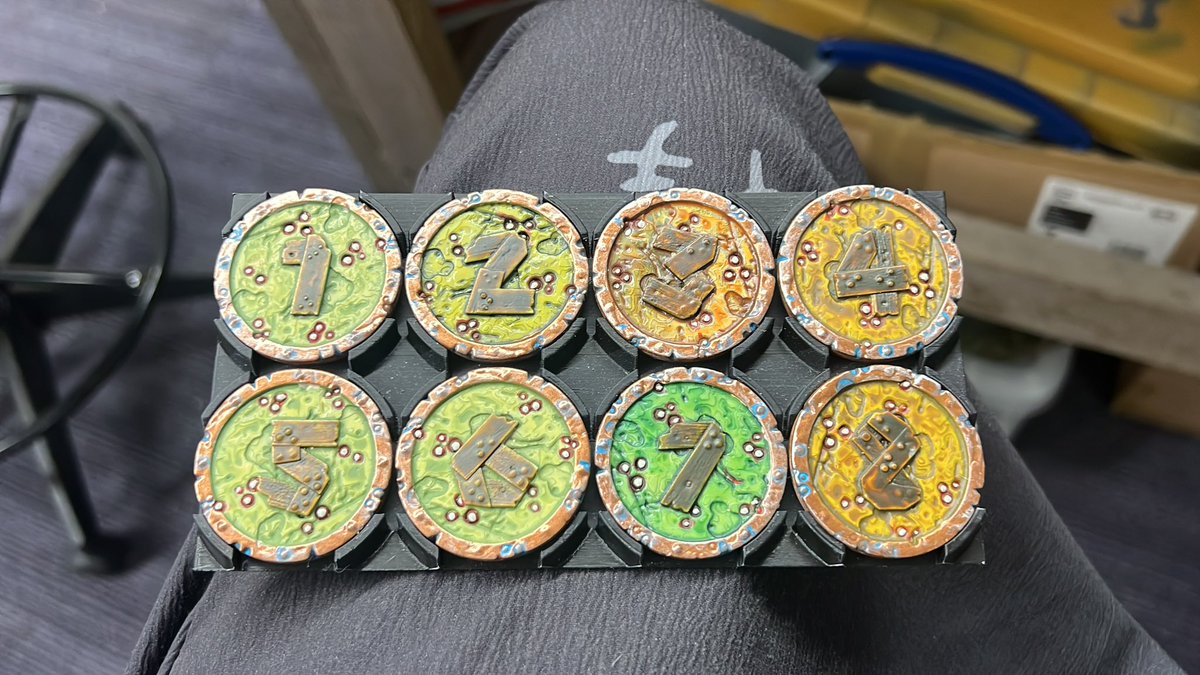 I got some lovely tokens from <a href="/HonestWargamer/">The Honest Wargamer</a> and painted them up! What ya think!