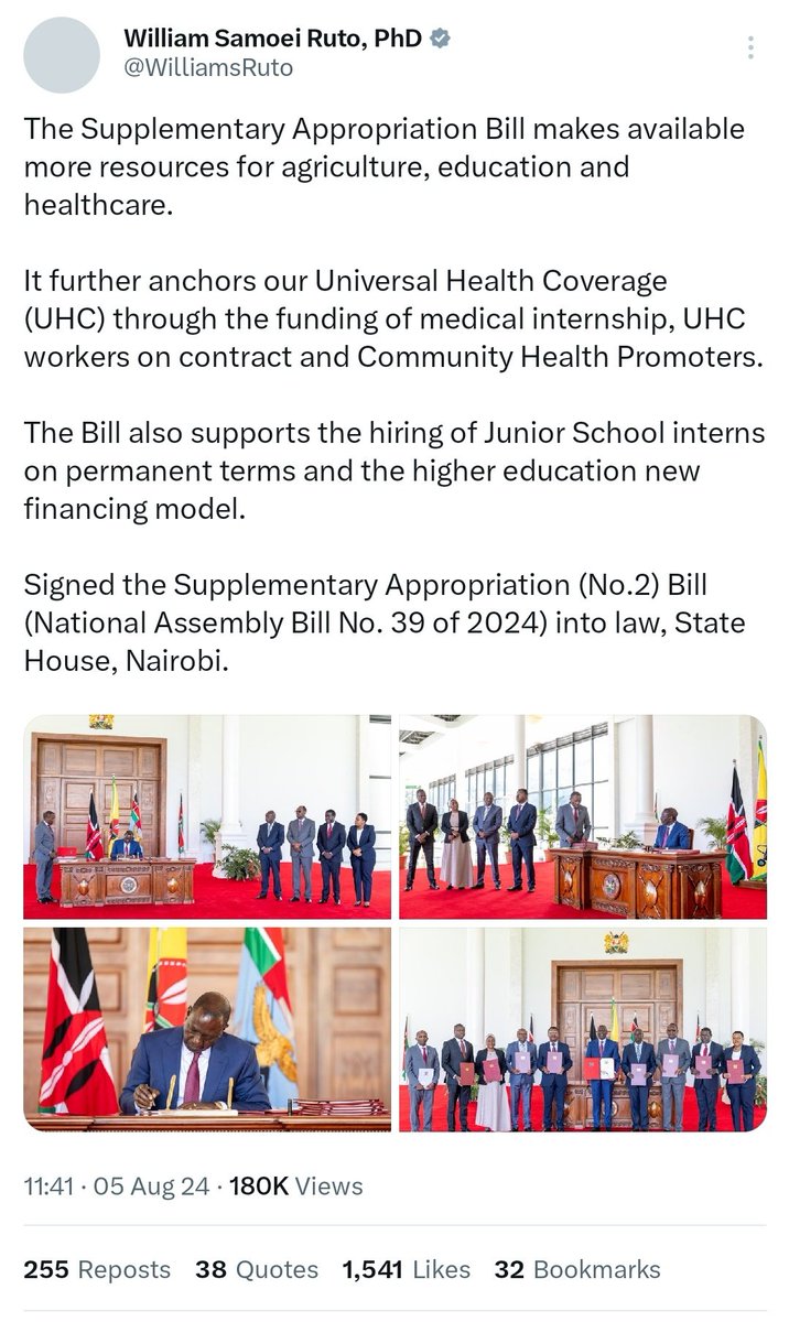Teacher_GenZ's tweet photo. Pres @WilliamsRuto, on 5th August you signed a supplementary budget in which you categorically mentioned that you had allocated money for confirmation of JSS intern teachers. Today CS John Mbadi has confirmed that there is no money allocated for the same. WHY WHY? https://t.co/xWWgNeUglk