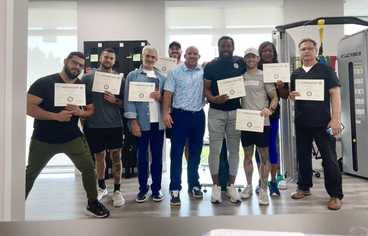 SMT-1 Miami on 8/4/24. Able to spend ample 1:1 instruction time with this great class helping them learn the nuance of skilled HVLA interventions for spine pain.