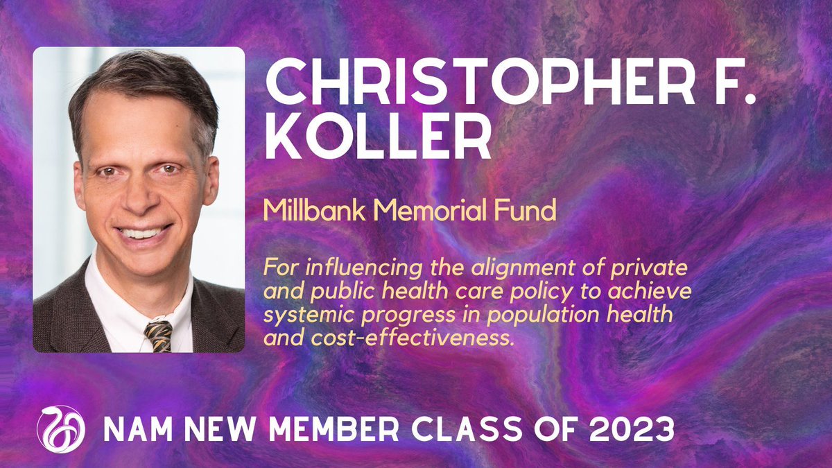 National Academy of Medicine (@thenamedicine) on Twitter photo Congratulations again to Christopher F. Koller (<a href="/CKollerMilbank/">Christopher Koller</a>) of <a href="/MilbankFund/">Milbank Memorial Fund & The Milbank Quarterly</a> for being elected to the National Academy of Medicine last year! #NAMclassof2023 Congratulations again to Christopher F. Koller (<a href="/CKollerMilbank/">Christopher Koller</a>) of <a href="/MilbankFund/">Milbank Memorial Fund & The Milbank Quarterly</a> for being elected to the National Academy of Medicine last year! #NAMclassof2023