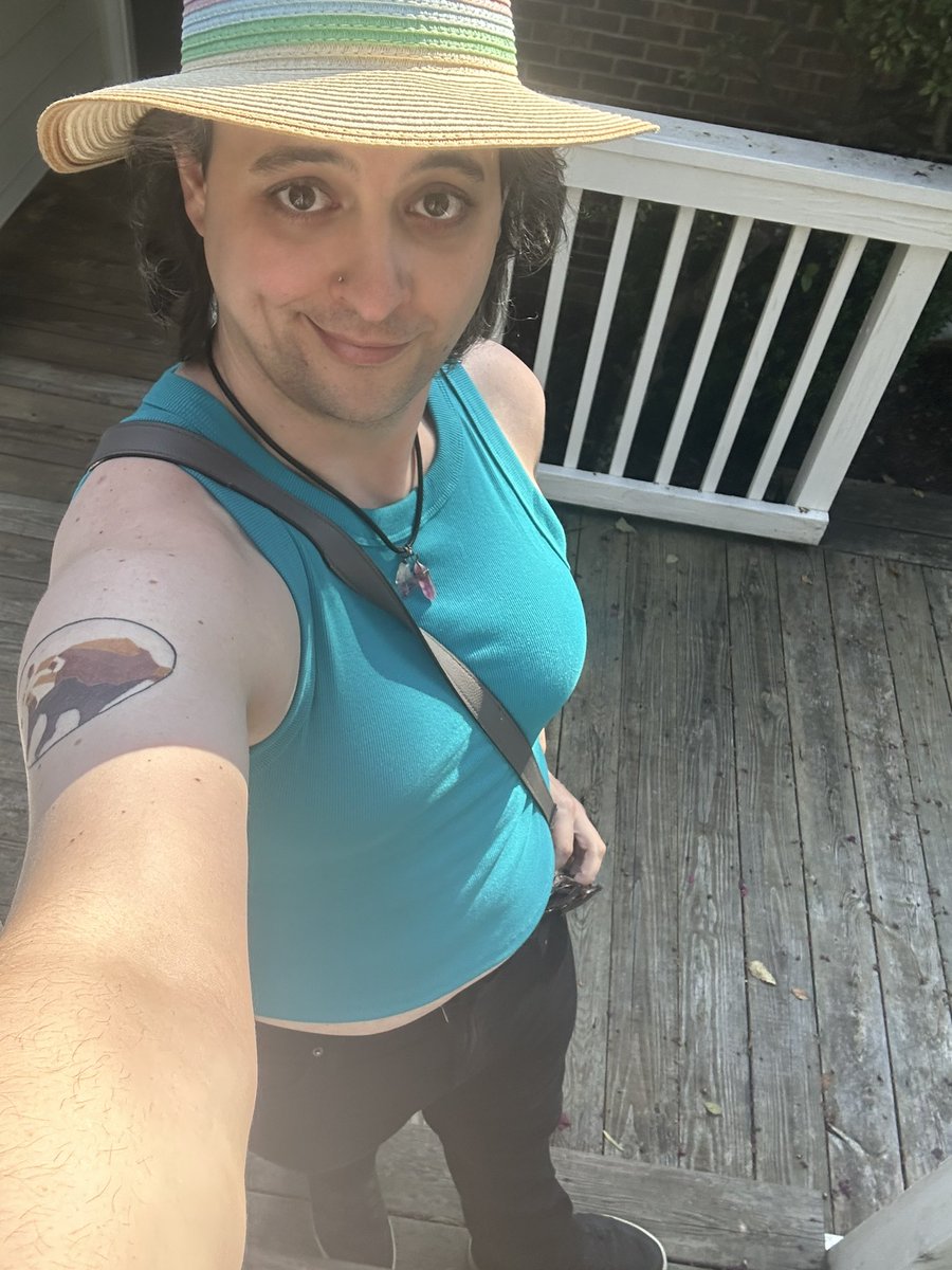 Felt cute, got a new top, and had nowhere but the local coffee shop to wear it out