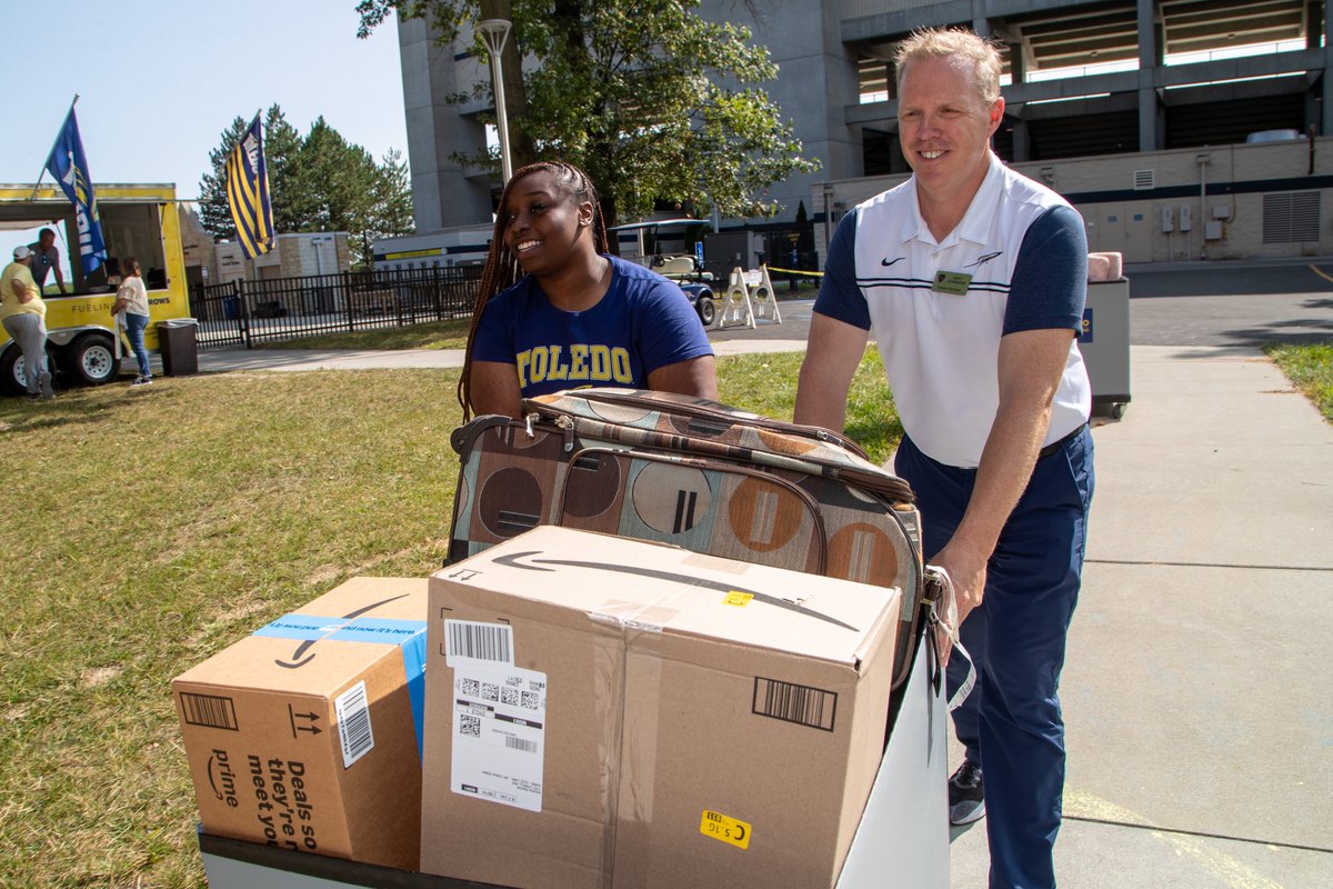 UToledo's tweet image. Here's to the first of many college memories.