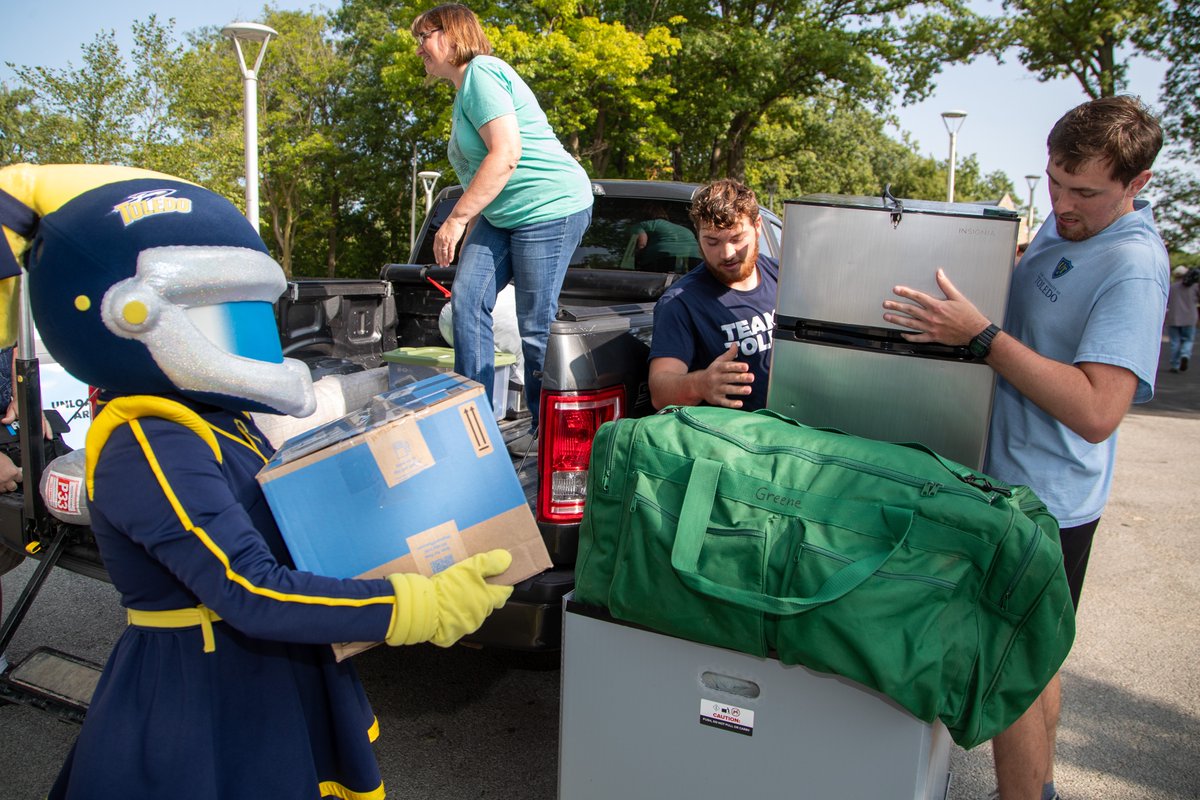 UToledo's tweet image. Here's to the first of many college memories.
