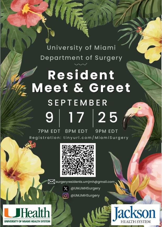 We’re excited to meet all the great candidates this application cycle. Come join us at one of our upcoming meet and greet events. #Match2025 #surgery