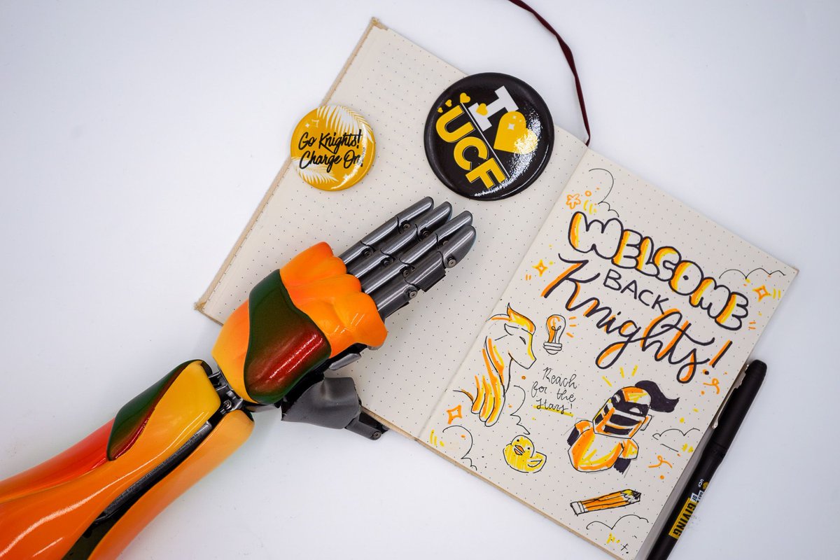 Limbitless3D's tweet image. Happy fall semester, Knights – make it a great one!  💛🖤

#GKCO #UCFKnights #UnleashingPotential