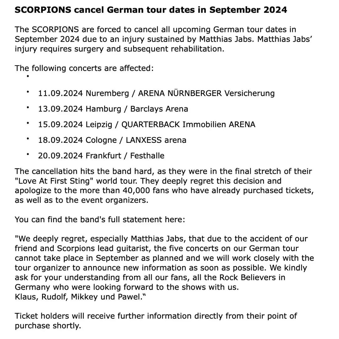 Scorpions tweet media