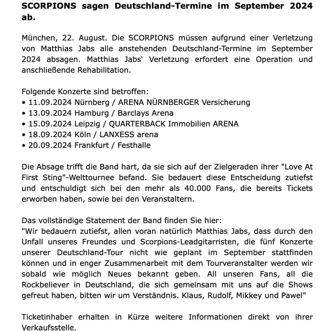 Scorpions tweet media